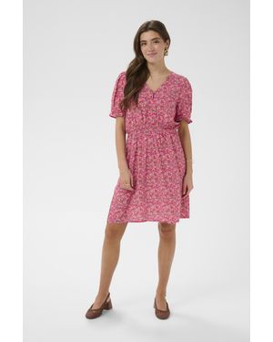 Cream Jurk Crtiah Jurk Feminine - Rood