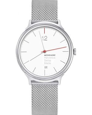 Mondaine Mh1-L2212-Sm Helvetica No1 Spiekermann Edition Watch - Grey