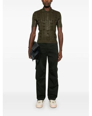 Fendi Army Wool Polo Shirt - Black