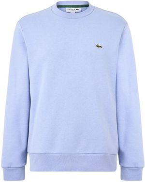 Lacoste Sweatshirt Met Geborduurd Logo Fleece Crew Hals (Delph Blauw)