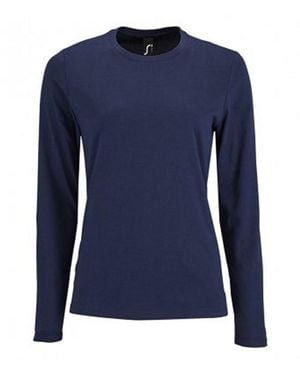 Sol's Ladies Imperial Long Sleeve T-Shirt (French) - Blue