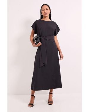 PRINCIPLES Tie Waist Midi Dress - Blue