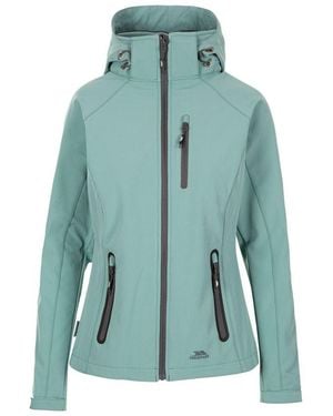 Trespass Ladies Bela Ii Waterproof Softshell Jacket Mist) - Green