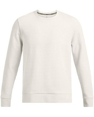 Under Armour Unstoppable Crew Neck Ribbed Collar Long Sleeve Jumper - White