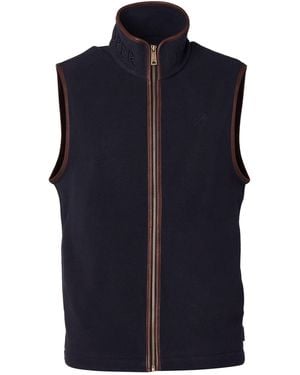 Holland Cooper Country Fleece Gilet Ink Cotton - Blue