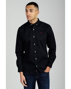 Tokyo Laundry Cotton Oxford Long Sleeve Shirt - Blue