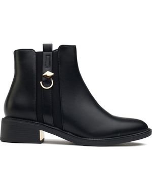 SOLESISTER Deri Wide Fit Boots - Black
