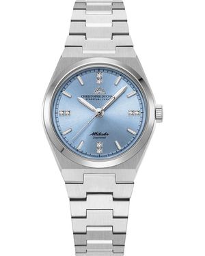 Christophe Duchamp Ice Sunray Dial With Bracelet And Case - Blue