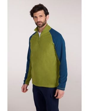 Mountain Warehouse Ashbourne Ii Half Zip Fleece Top (Bright) - Green