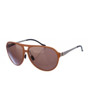 Mercedes-benz Oval-Shaped Acetate Sunglasses M3017 - Brown