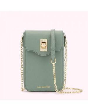 Lulu Guinness Sage Leather Rita Crossbody Mini Bag - Green