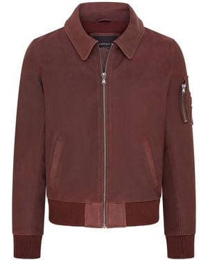 Infinity Leather A2 Cowhide Bomber Jacket-Eura - Red