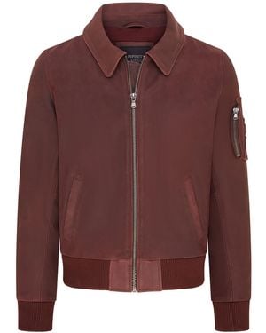 Infinity Leather A2 Cowhide Bomber Jacket-Eura - Red