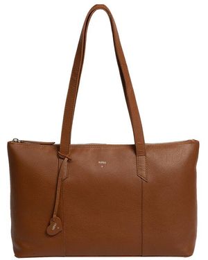 NiNa Amora 'Maria' Leather Tote Bag - Brown