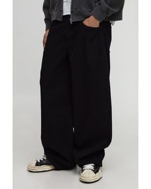 BoohooMAN Basic Baggy Fit Jeans - Black