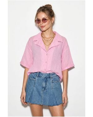 Bianco Lucci Cotton Shirt - Pink