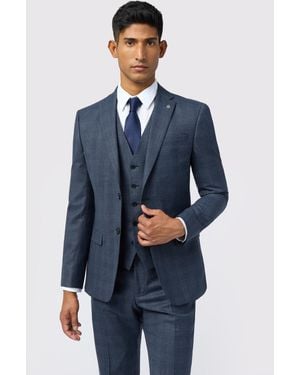 Ted Baker Slim Fit Check Suit Jacket - Blue