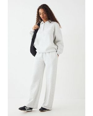 DSGN Studio Embossed Wide Leg Jogger - White