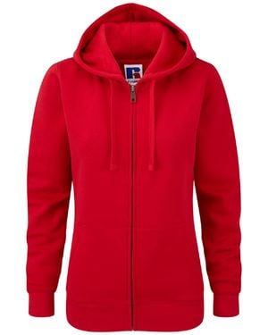 Russell Ladies Premium Authentic Zipped Hoodie (3-Layer Fabric) (Classic) - Red