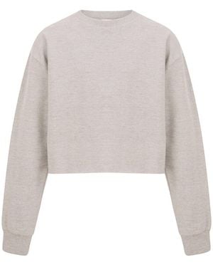Miso Cropped Sweatshirt - White