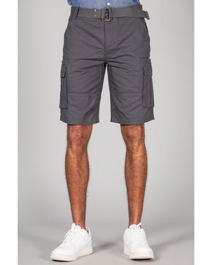 Tokyo Laundry Cotton Cargo Shorts - Grey