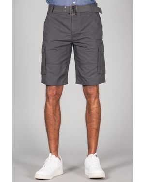 Tokyo Laundry Cotton Cargo Shorts - Grey