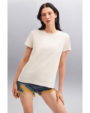 Grimelange Crew Neck Short Sleeve T-Shirt - White