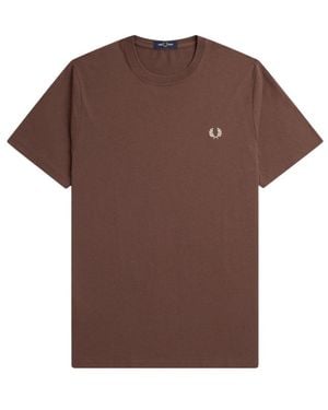 Fred Perry Brick T-Shirt Cotton - Brown