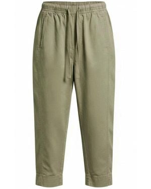 Secret Label Tencel Crop Trousers Elasticated Waist - Green