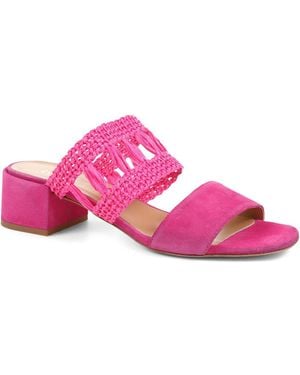 Jones Bootmaker Kimora Raffia Heeled Mule Sandals - Pink