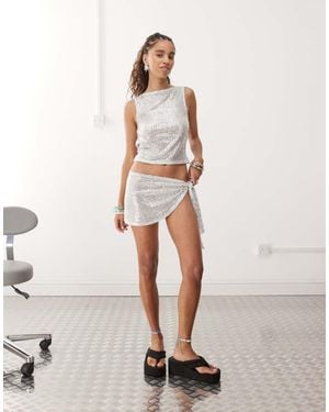 Collusion Sarrong Tie Festival Skirt - Natural