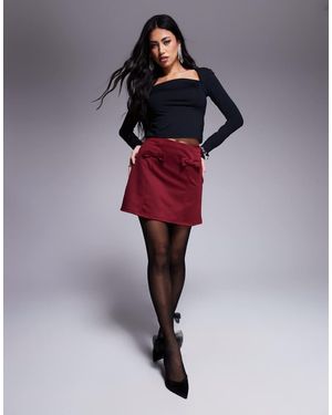 ASOS A-Line Mini Skirt With Bow Details - Red