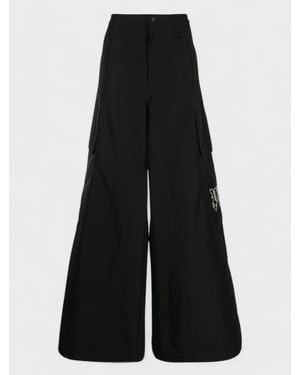 Palm Angels Monogram Parachute Trousers - Black