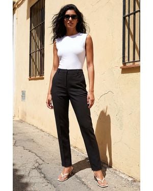 Roman Long Slim Leg Trouser - Natural