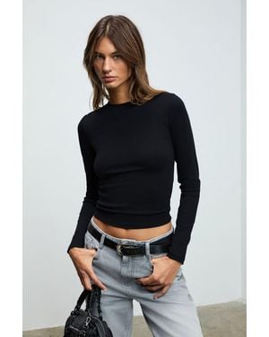 Grimelange Slim Fit Crew Neck T-Shirt - Black