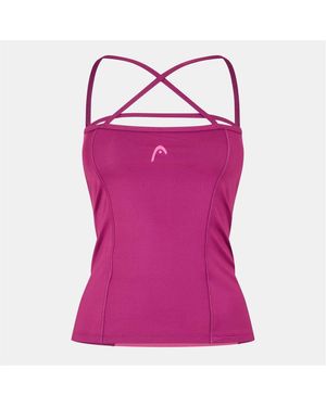 Head Spaghetti Strap Slim Fit Camisole Tank - Purple