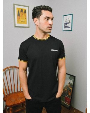 Lambretta Tipped Pique T-Shirt - Black