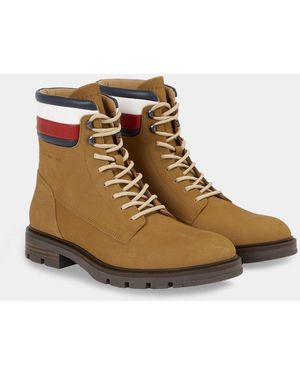 Tommy Hilfiger Corporate Hilfiger Nubuck Boots - Brown