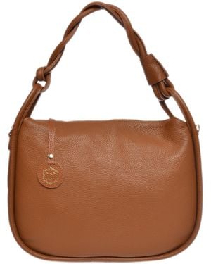 Luisa Vannini Bruin Rundleer Tas