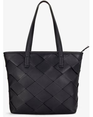 Clarks Etta Woventote Leather Bags - Black