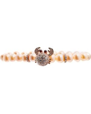 Lancaster Jla-Br-Crab-2-Pe Ladies Bracelet - White