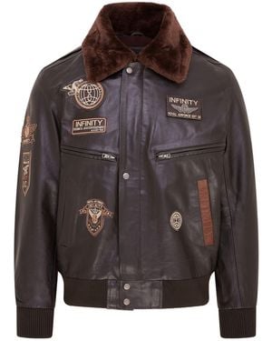 Infinity Leather Us Air Force Bomber Jacket- Lieksa Lamb Leather - Grey