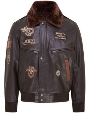 Infinity Leather Us Air Force Bomber Jacket- Lieksa Lamb Leather - Grey