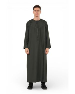 Thobez Ramadan Eid Moroccan Jubba Robe Djellaba Thobe - Black