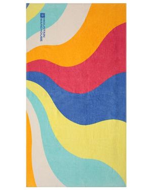 Mountain Warehouse Printed Cotton Beach Towel (Mixed) - Orange