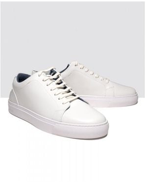 Oliver Sweeney Hayle Antiqued Calf Leather Trainers - White