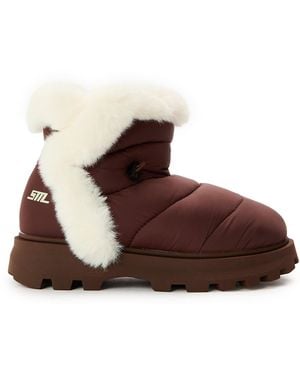 Steve Madden Frostee Round Toe Snug Boots - Brown