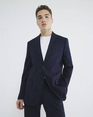 River Island Suit Jacket Tailored - Blue