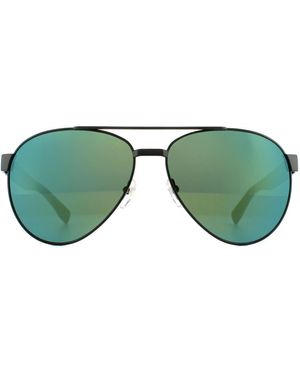 Lacoste Aviator Matte Mirror Sunglasses Metal - Green