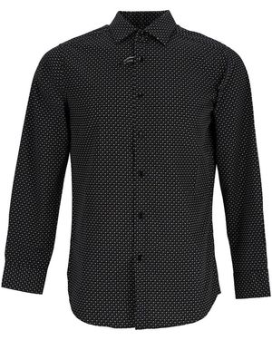 Scotch & Soda And Pattern Long Sleeve Shirt Collar - Black